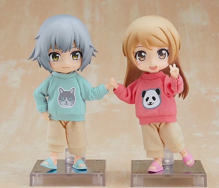 GOOD SMILE COMPANY Nendoroid Doll Outfit Set: Sweatshirt And Sweatpants (Pink/Light Blue) - Image 10