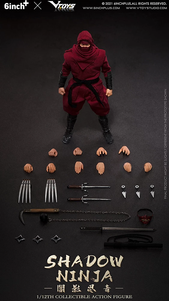 Shadow Ninja (Red) 1/12 Scale Action Figure - Image 5